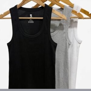 3 Piece Men's Cotton Ribbed Tank Top (WBG)